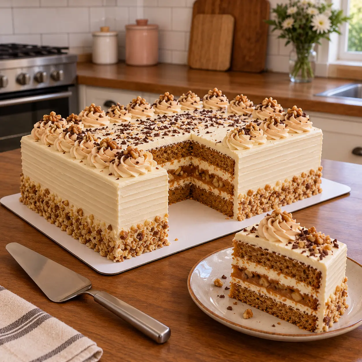 Tarta rectangular elaborada con el método Repostería Rentable 8